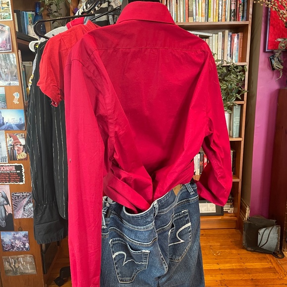 Red Fitted Express Shirt, Men's Large - Picture 5 of 5